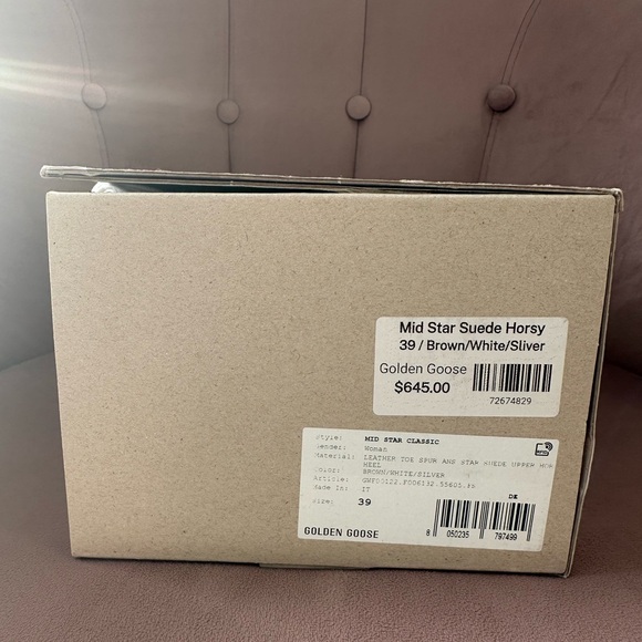 NEW GOLDEN GOOSE Midstar Mixed Leather Leopard Mid-Top Sneakers $645 SIZE 39 US9 - Picture 2 of 16